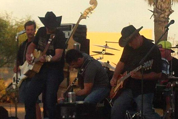 Sky 'Daddy' Conwell with the band Off The Record